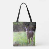 Schattige witstaarthert (2 kanten) tote bag (Achterkant)