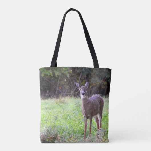 Schattige witstaarthert (2 kanten) tote bag (Achterkant)