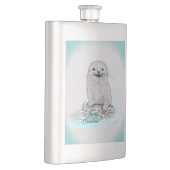 Schattige Witte Baby Zee Otter , Prettig Kerstfees Flacon (Rechts)