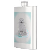 Schattige Witte Baby Zee Otter , Prettig Kerstfees Flacon (Links)
