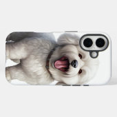 SCHATTIGE WITTE BICHON FRISE HONDENPUP Case-Mate iPhone CASE (Achterkant (horizontaal))