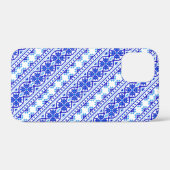Schattige witte blauwe decoratieve Oekraïense stre Case-Mate iPhone Case (Achterkant (horizontaal))