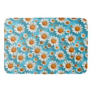 Schattige witte bloemen badmat