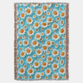 Schattige witte bloemen deken (Voorkant Verticaal)