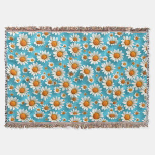 Schattige witte bloemen deken