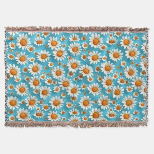 Schattige witte bloemen deken (Voorkant)