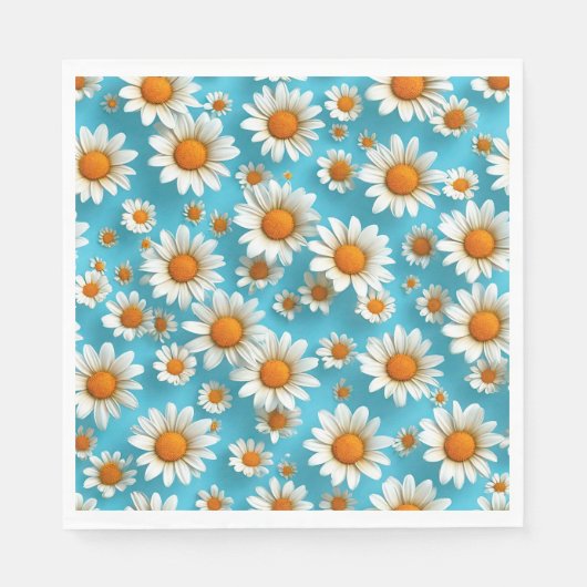 Schattige witte bloemen servet (Voorkant)