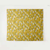 Schattige witte bloemen wandkleed (Voorkant (horizontaal))