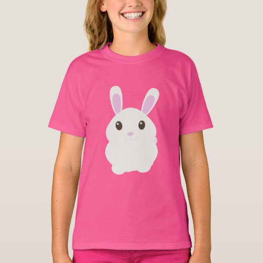 Schattige Witte Bunny T-shirt (Voorkant)