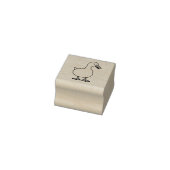 Schattige Witte Eend Huisdier 1x1 Rubberstempel (Stempel)