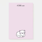 schattige witte en roze cartoon van katten post-it® notes (Voorkant)