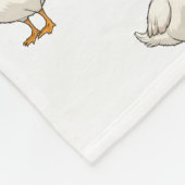 Schattige witte ganzenpatroon fleece deken (Hoek)