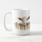 SCHATTIGE WITTE GEIT PIEKT OVER HEK KOFFIEMOK (Links)