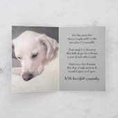 Schattige Witte Hond Grijze Verlies van Huisdier S Kaart (Binnen)