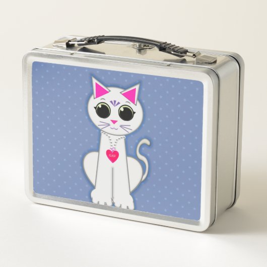 Schattige witte kat (Achterkant)