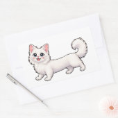 Schattige Witte Kat Dachshund Sticker – Kawaii Lan (Envelop)