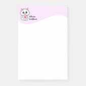 Schattige Witte Kat met een Hart 1 Post-it® Notes (Voorkant)