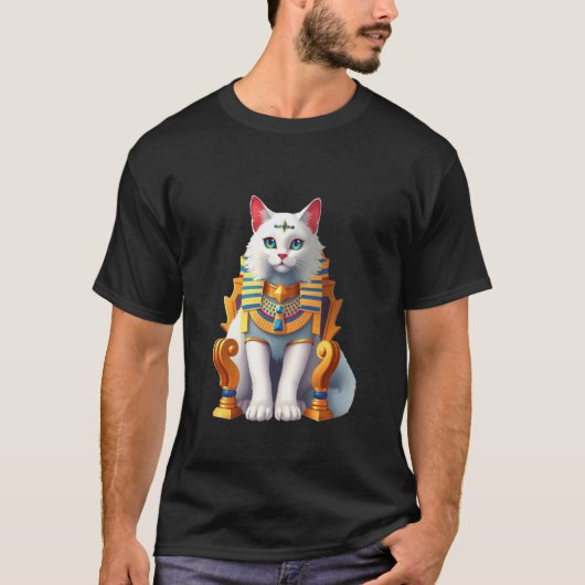 Schattige Witte Kat T-shirt (Voorkant)