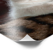 Schattige, witte keuken met blauwe ogen en roze ne foto afdruk (Hoek)