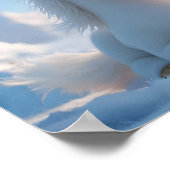 Schattige Witte Kitten en Baby Eenhoorn Poster (Hoek)