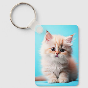 Schattige Witte Kitten Portret-54971 Sleutelhanger