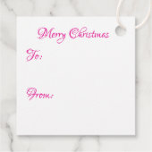 Schattige Witte Kittens Roze Kerst Bedankjes Labels (Achterkant)