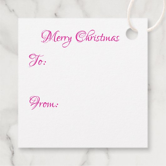 Schattige Witte Kittens Roze Kerst Bedankjes Labels (Achterkant)