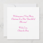 Schattige Witte Kittens Roze Kerst Kaart (Achterkant)