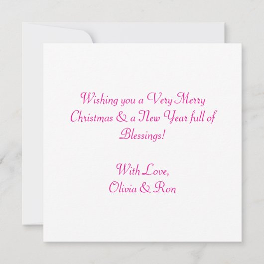 Schattige Witte Kittens Roze Kerst Kaart (Achterkant)