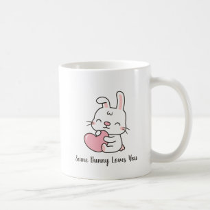 Schattige Witte Konijn, Iemand Konijn Houdt Van Jo Koffiemok