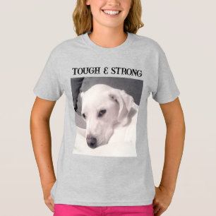 Schattige Witte Labradormix Hond Foto Stoer en Ste T-shirt