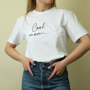 Schattige Witte Moderne Coole Moeders Club T-shirt
