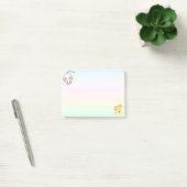 Schattige witte muis & kaas op pastelkleuren post-it® notes (Kantoor)