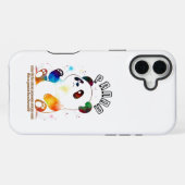 Schattige witte panda iPhone hoesje (Achterkant horizontaal)