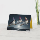 Schattige Witte Perzische Heksenkaart Feestdagen Kaart (Achterkant)
