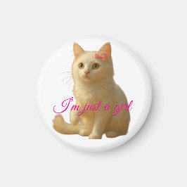 Schattige Witte Perzische Kat "Ik ben gewoon een m Magneet