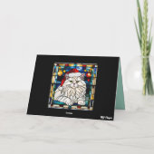Schattige Witte Perzische Kerstkoekjes Kaart (Achterkant)