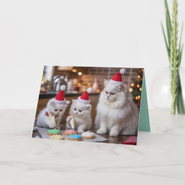 Schattige Witte Perzische Kerstkoekjes Kaart