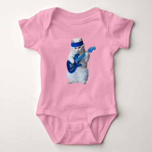 Schattige witte Perzische rockster  Romper (Voorkant)