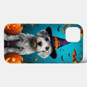 Schattige Witte Pluizige Hond Halloween Heks Esthe Case-Mate iPhone Case (Achterkant (horizontaal))