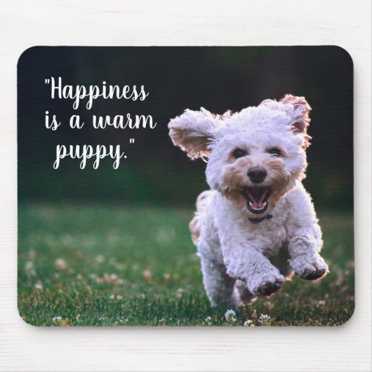 Schattige witte pop muismat (Voorkant)