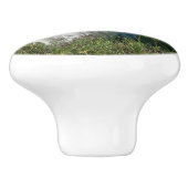 Schattige witte puppy keramische knop (Zijkant)
