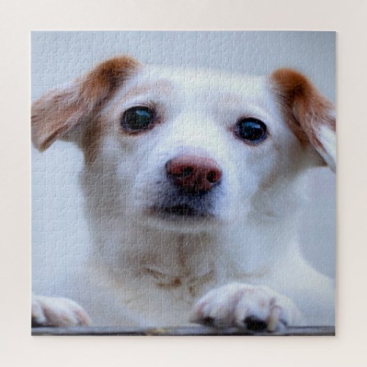 Schattige Witte Puppy Legpuzzel (Verticaal)
