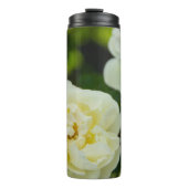 Schattige witte rozen voor positief thermosbeker (Voorkant)