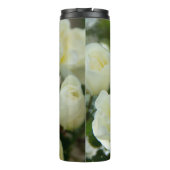 Schattige witte rozen voor positief thermosbeker (Achterkant)