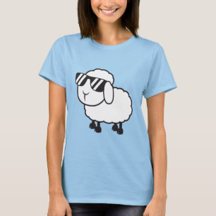 Schattige Witte Schapen Cartoon T-shirt