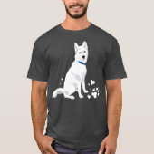 schattige witte Siberiër Husky, zoete witte sneeuw T-shirt (Voorkant)