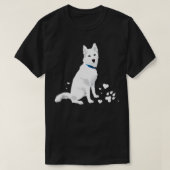 schattige witte Siberiër Husky, zoete witte sneeuw T-shirt (Design voorkant)