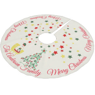Schattige witte teddybeer & boom vrolijk kerstfees kerstboom rok