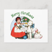 Schattige  Witte Teddybeer Vakantie Briefkaart (Voorkant)